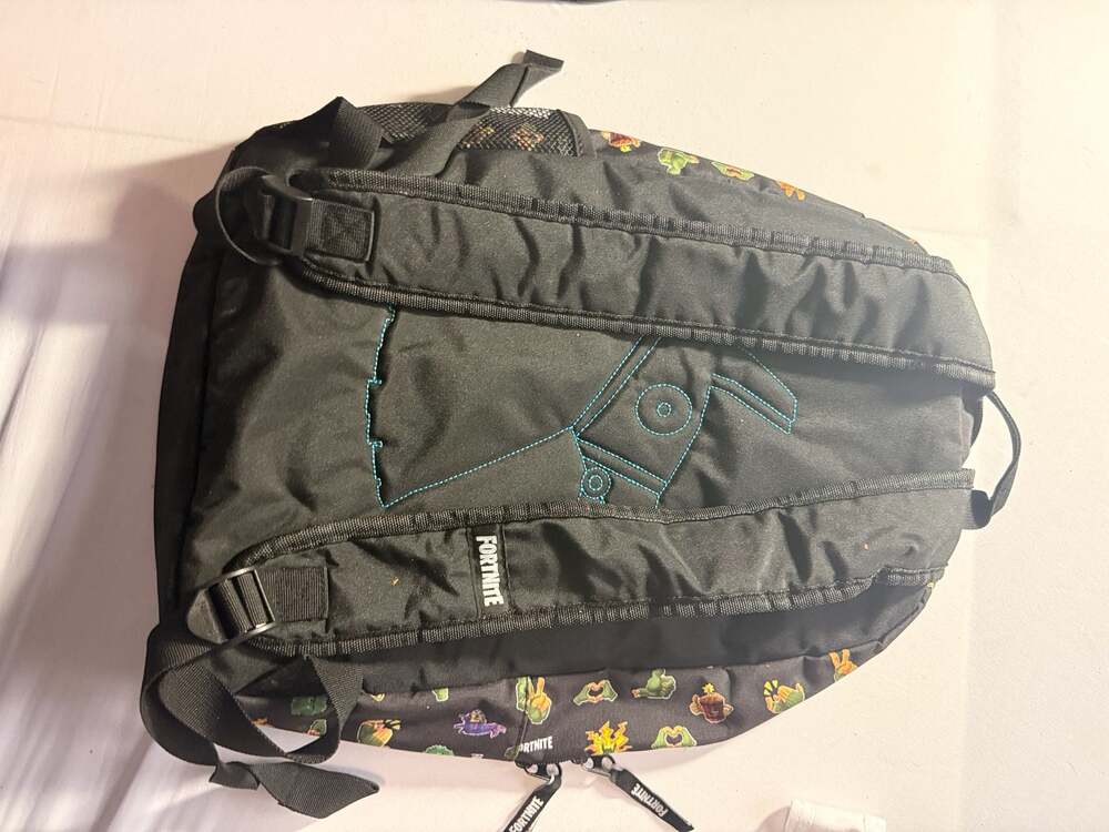 Fortnite Amplify Black Emote Pattern Backpack with Llama Stitching - Picture 4 of 7